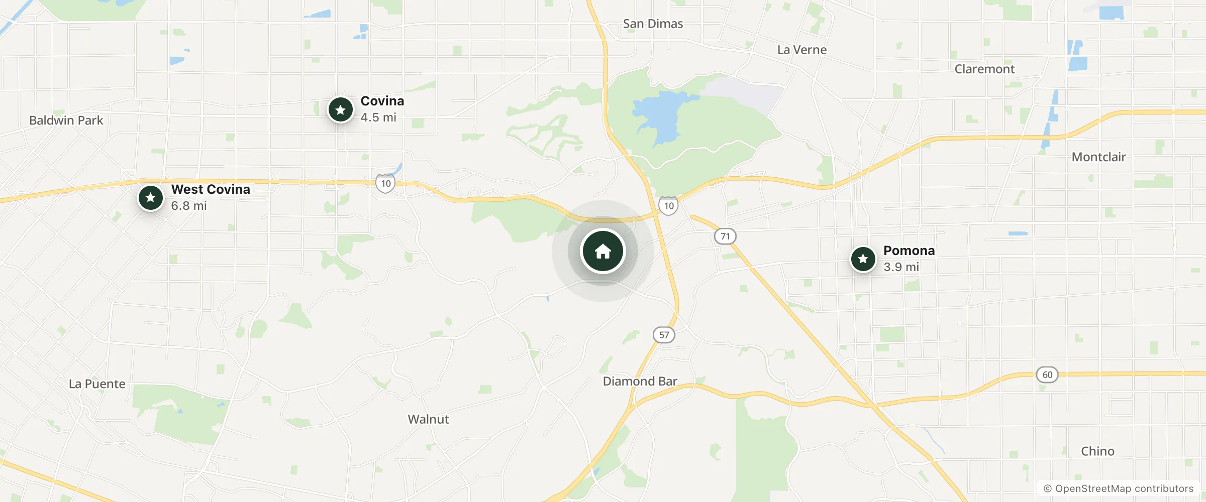 Map of Kellogg West Conference Center And Hotel and nearby Pomona, Covina and West Covina