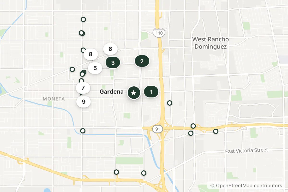 Map of the top 25 hotels for this question around Gardena