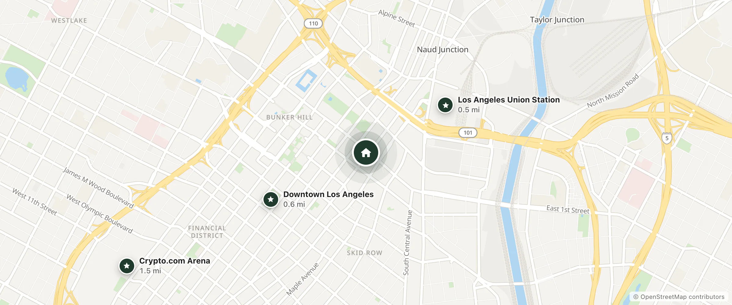 Map of Organ Hotel and nearby Los Angeles Union Station, Downtown Los Angeles and Crypto.com Arena