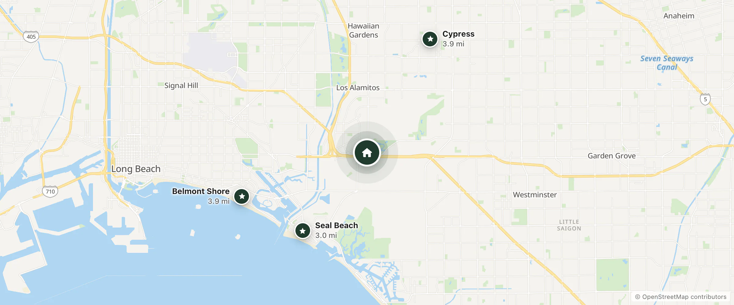 Map of Ayres Hotel Seal Beach - Cypress and nearby Seal Beach, Cypress and Belmont Shore